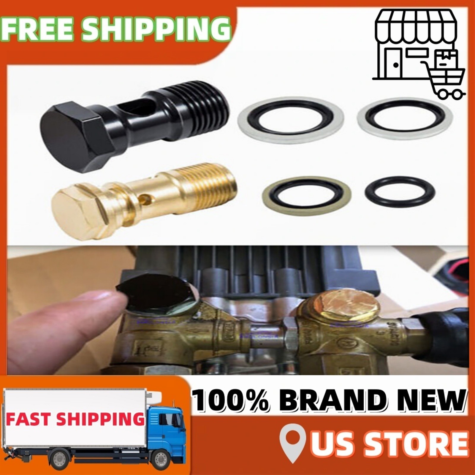 AR2119 Gymatic 3B Unloader Mounting Bolt Kit for Annovi Reverberi RKXM Series.⬅️