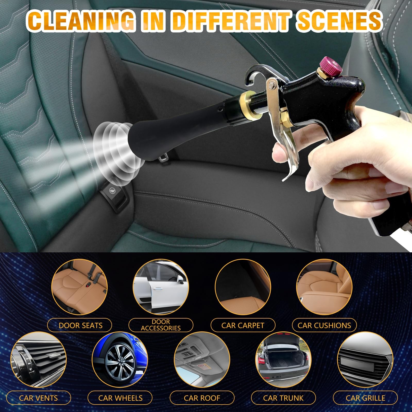 GZ-KJM Air Blow Gun Car Interior Cleaning High Pressure Detailing…