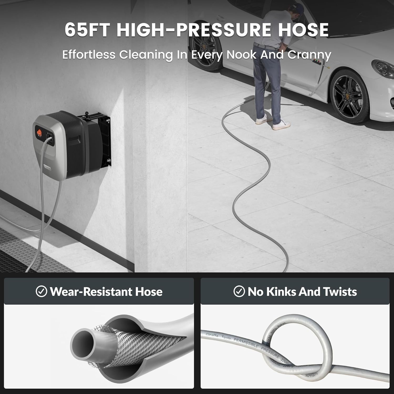 Giraffe Tools Max 2500 PSI Electric Pressure Washer G20 Power Washer, 1800W