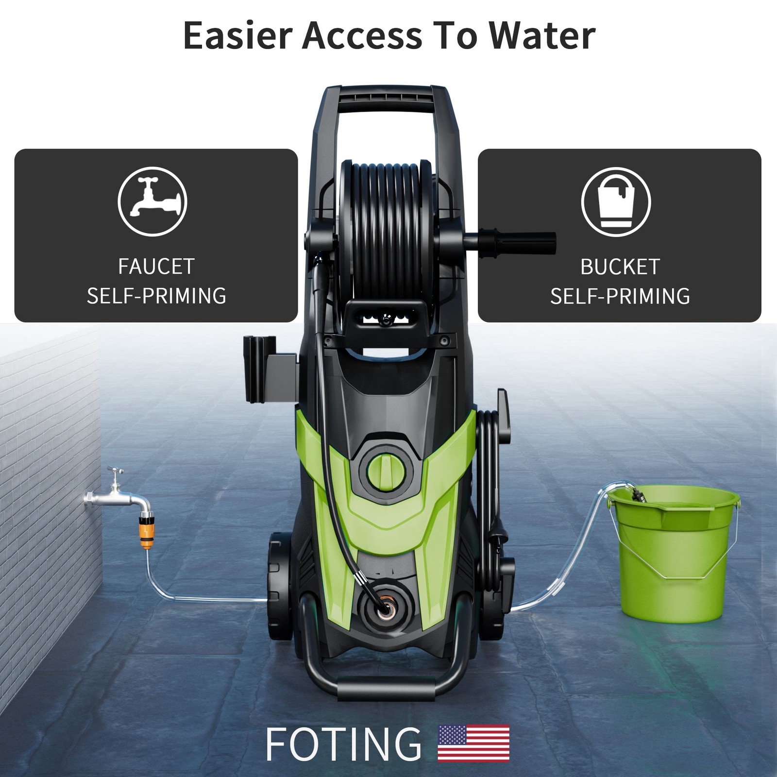 FOTING 2025 ELECTRIC PRESSURE WASHER, 4500 PSI 3.2 GPM POWER – Scratch & Dent