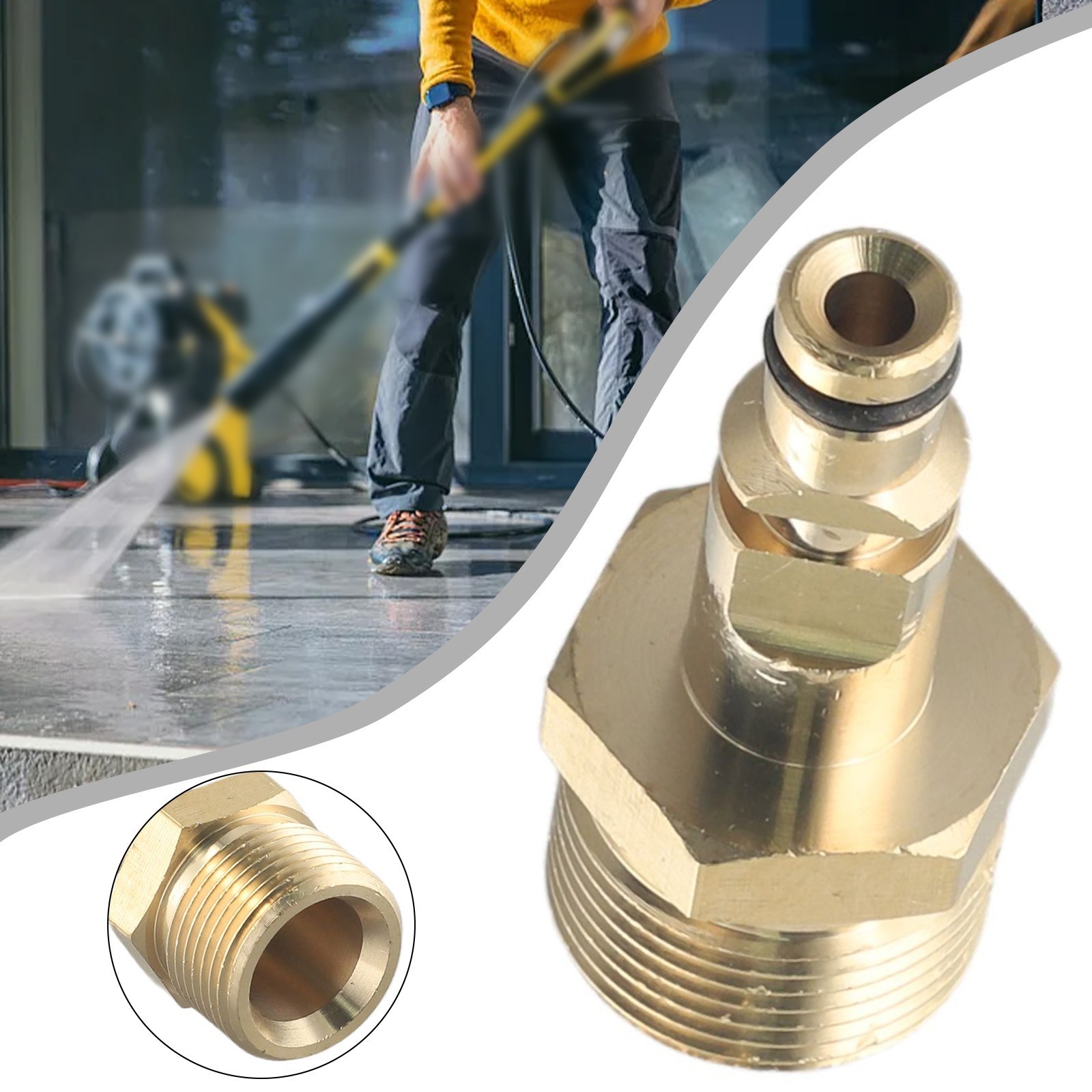Replace Adapter High Pressure Washer Hose Pipe Quick Connector Convert Kits