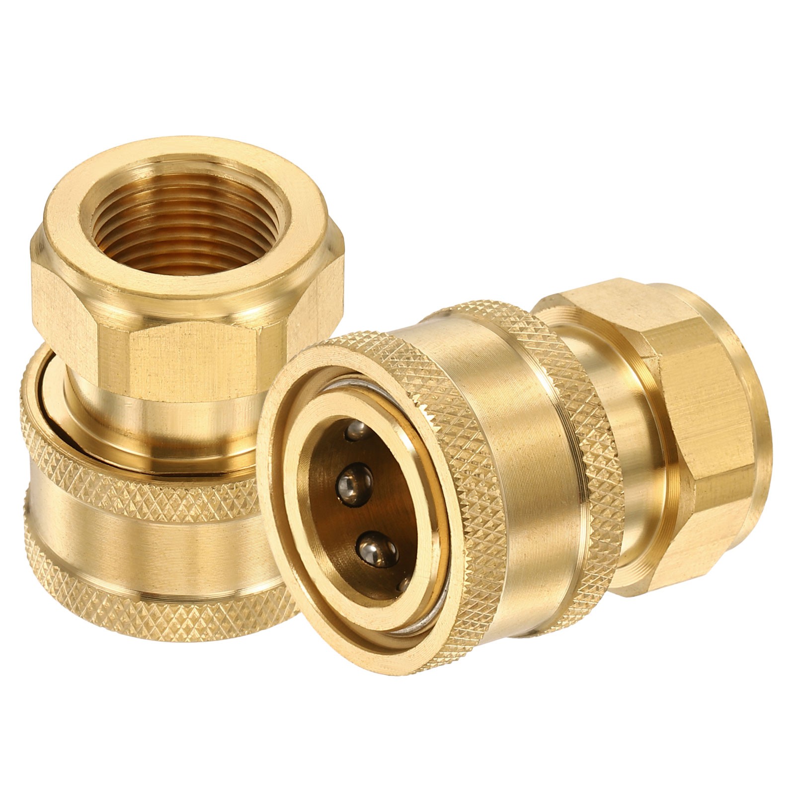 2Pcs Pressure Washer Adapter, 3/8″ Female Quick Plug to G3/8″ Female Brass