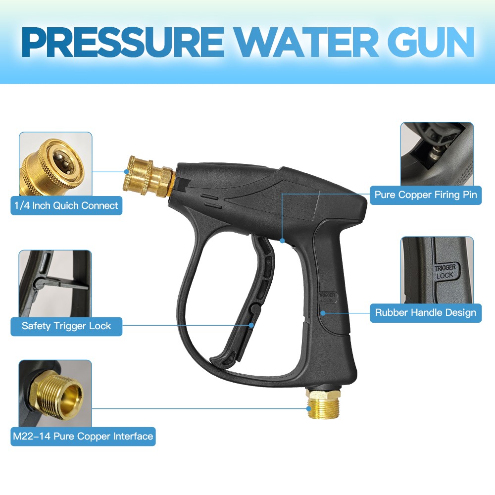 Car Washer Gun Foam Sprayer Cannon with 7 Nozzles for Car Washing Home Garden