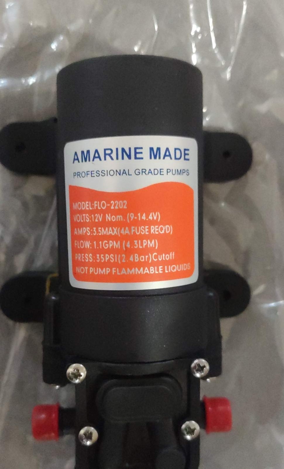 12v Water Pressure Diaphragm Pump Self Priming Pump 4.3 L/min 1.1 GPM 35 PSI …