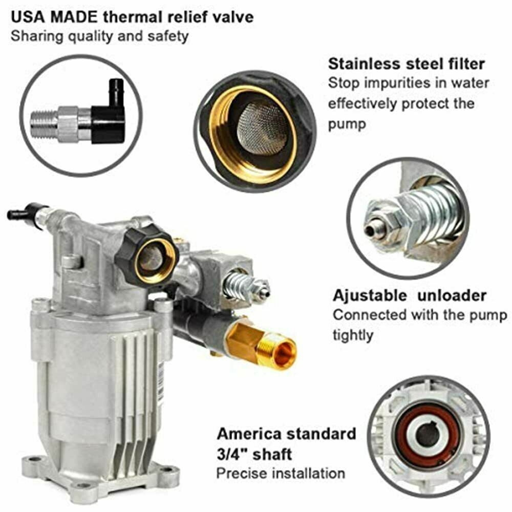2900 PSI Power Washer Pump for Karcher Generac Homelite Horizontal 3/4″ Shaft