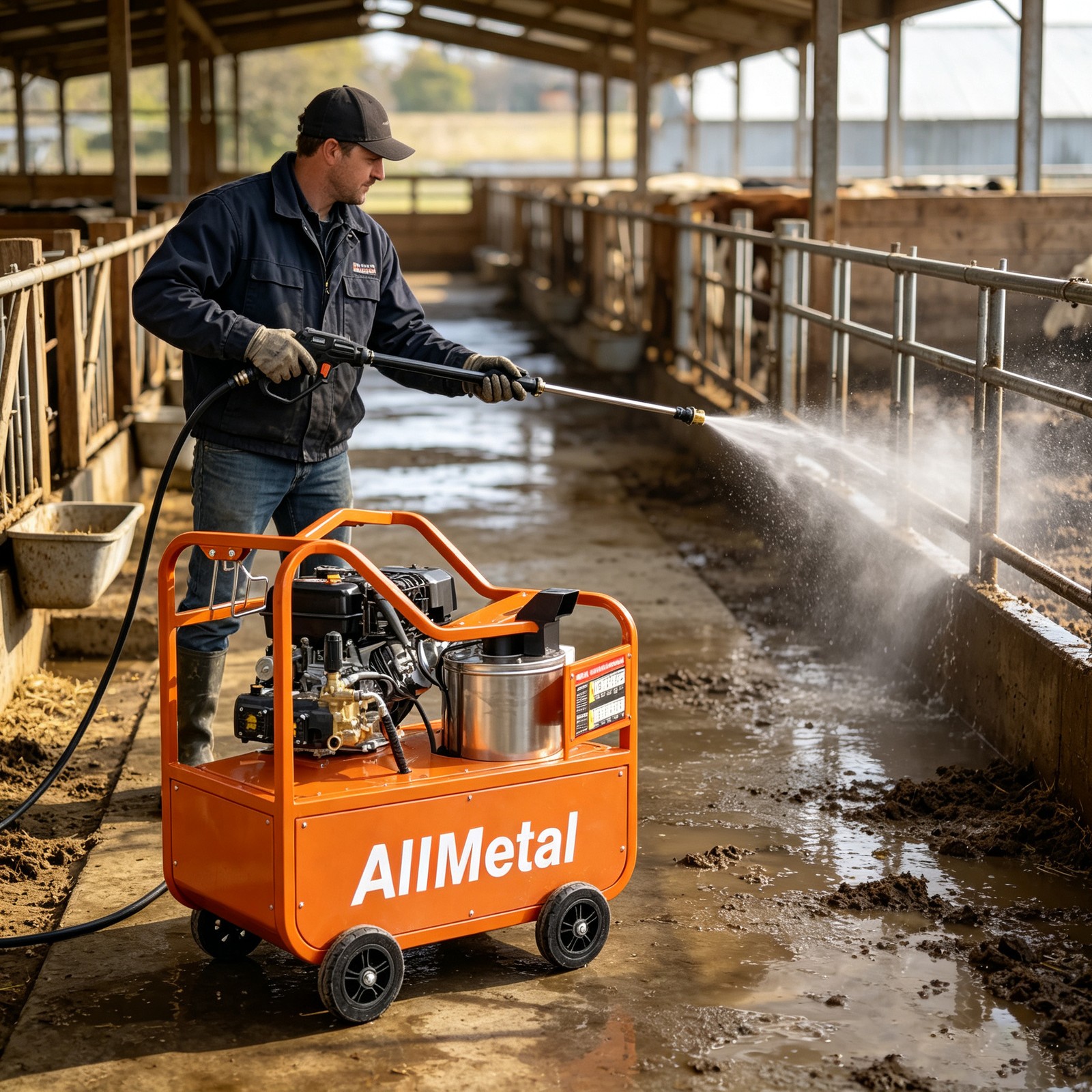 Commercial Hot Water Pressure Washer 4000 PSI 4.0 GPM 420cc Gas Electric Start