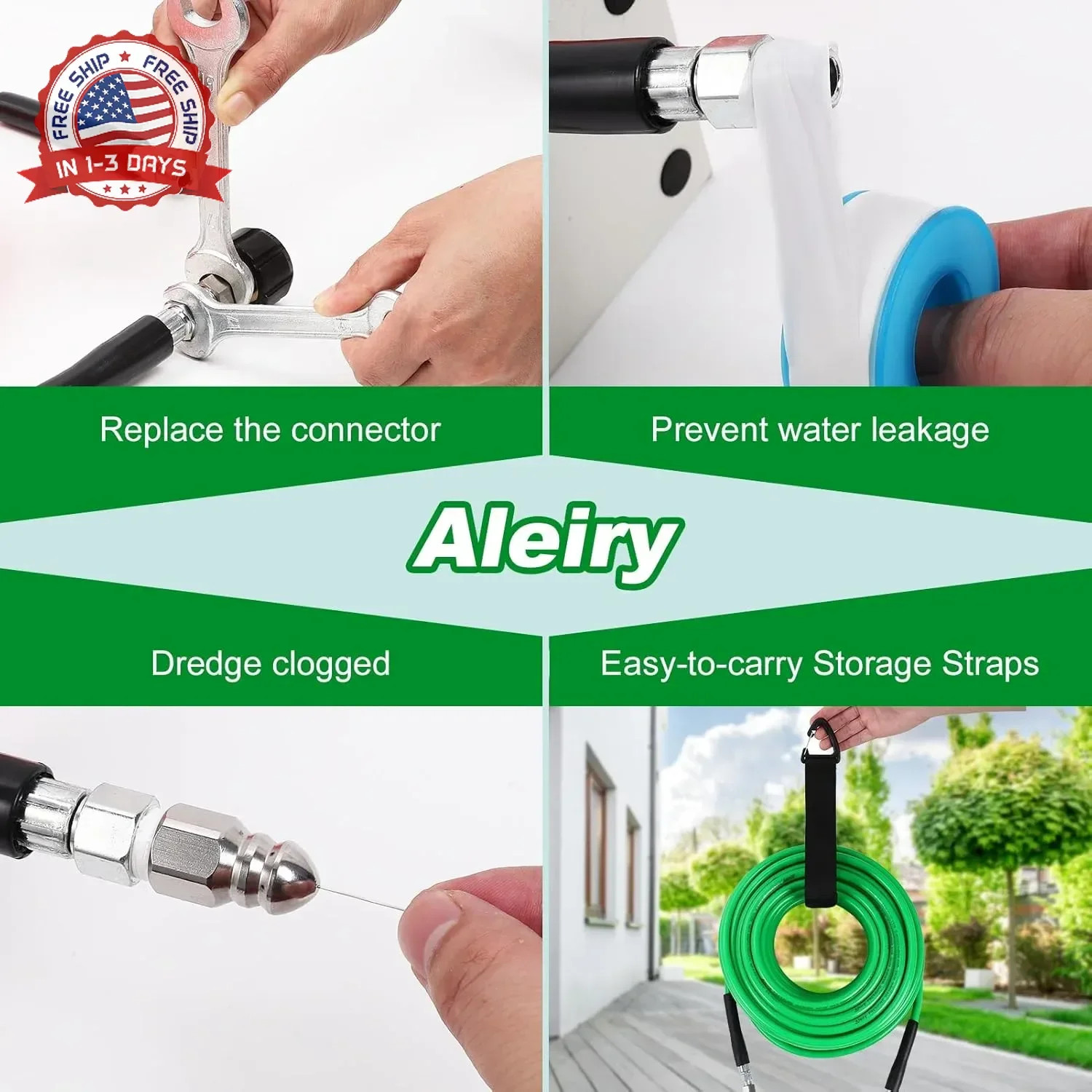 Sewer Jetter Kit for Pressure Washer,Water Jet Drain Cleaning Hose with Corner R