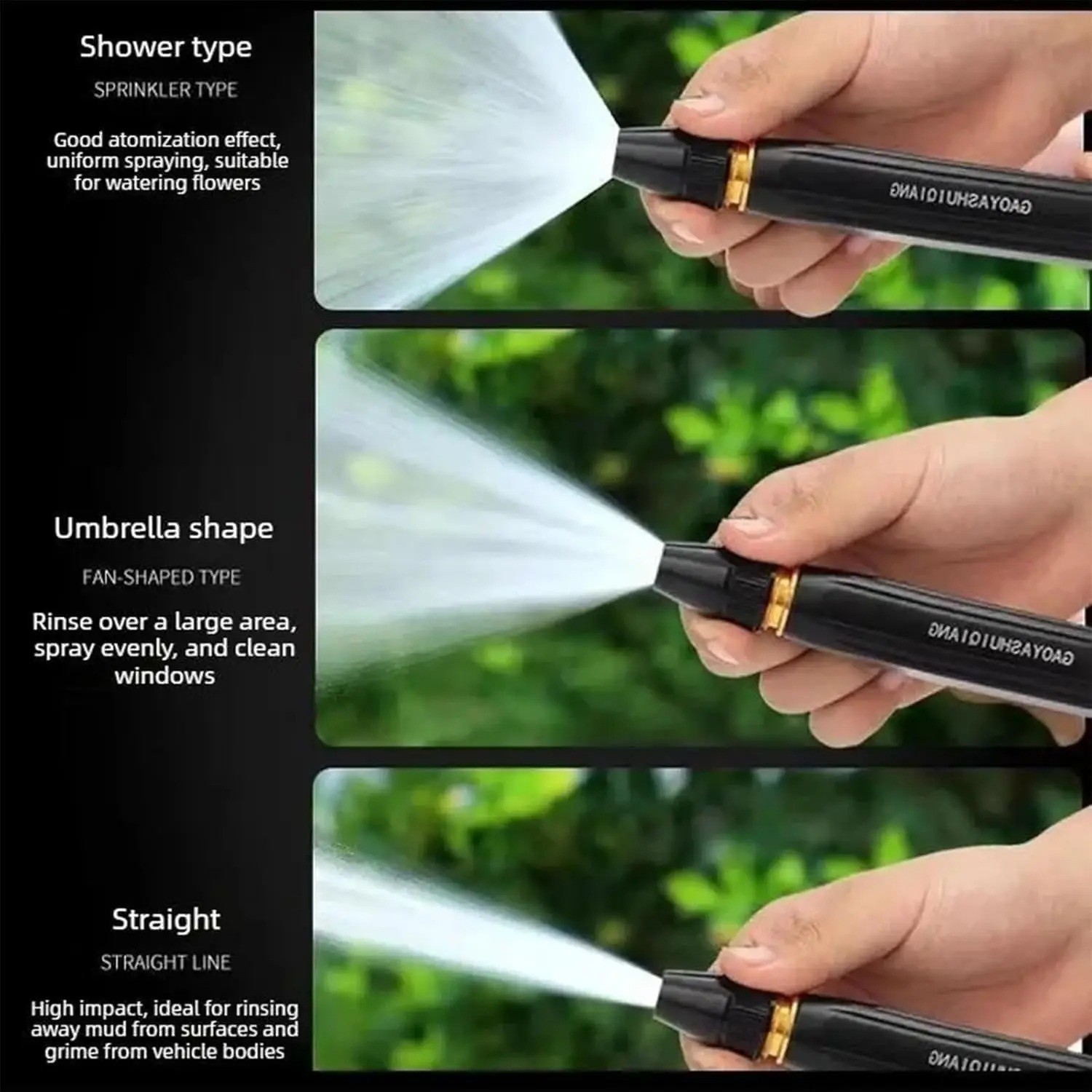 Larnto High Pressure Hose Nozzle Water Gun for Car Wash Garden Pressure Booster