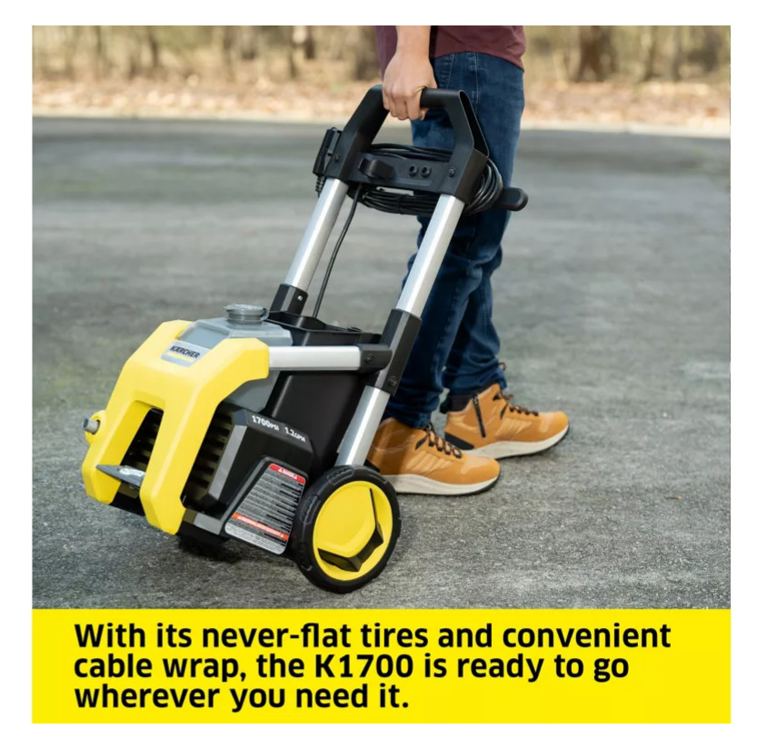 Karcher 1,700 PSI 1.2 GPM Electric Cold Water K1700 Pressure Washer, 20 ft. High