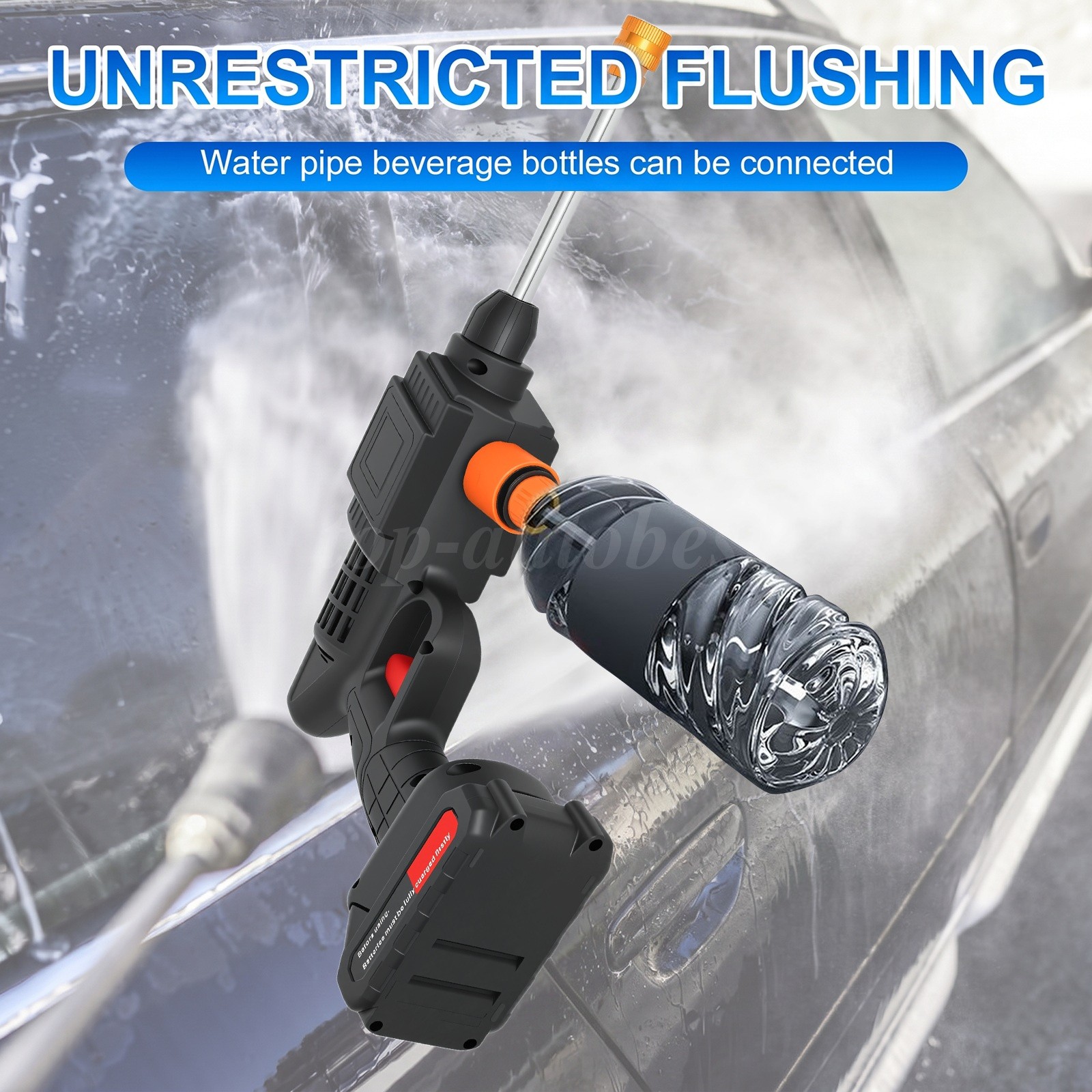 Wireless Handheld High Pressure Water Gun Portable Auto Car Cleaning Washer Tool