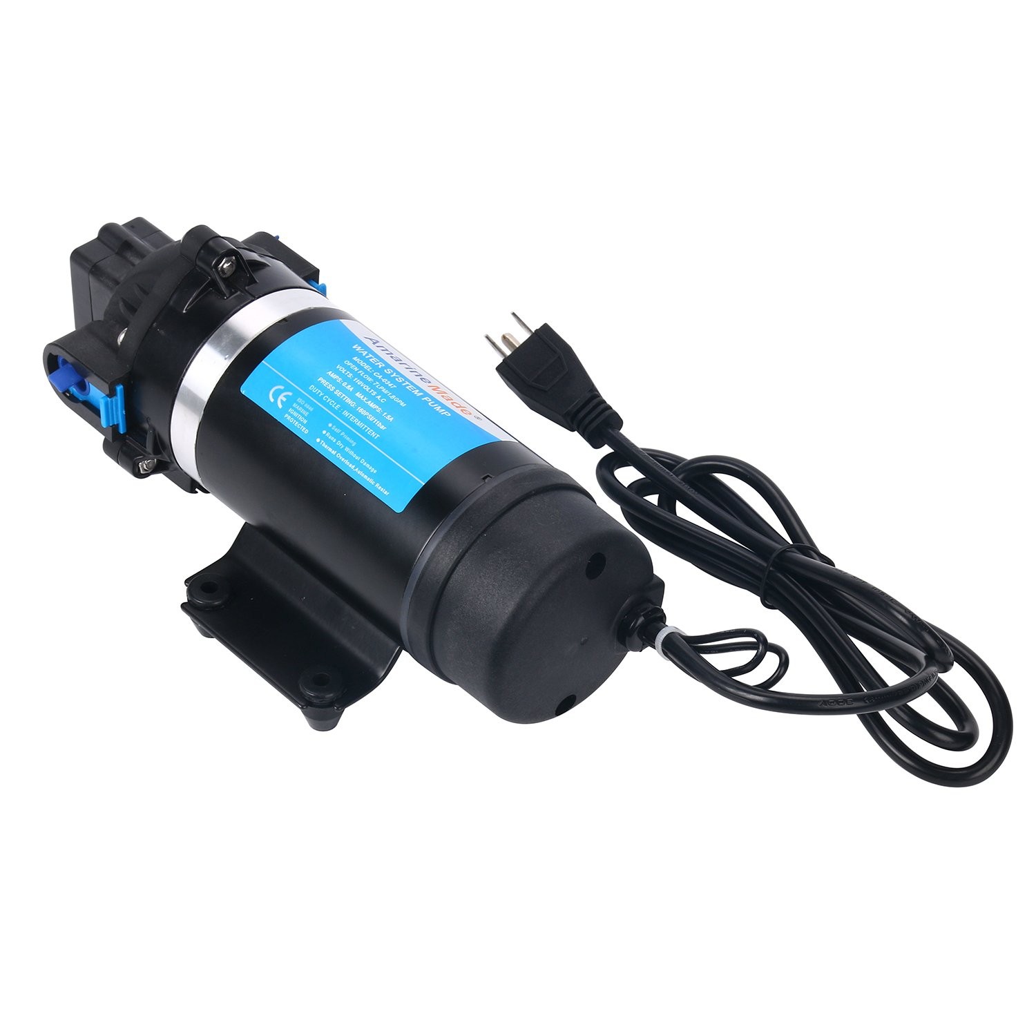 AC 110V Self Priming Water Pressure Pump,Fresh Water Washdown Pump 160PSI/11b…