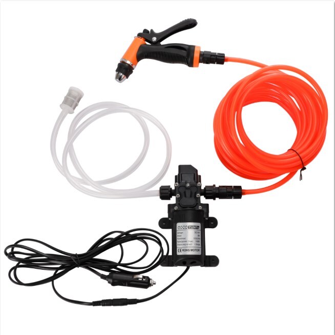 12V High Pressure Car Electric Washer Kit 160PSI Portable Self-Priming Wash Pump