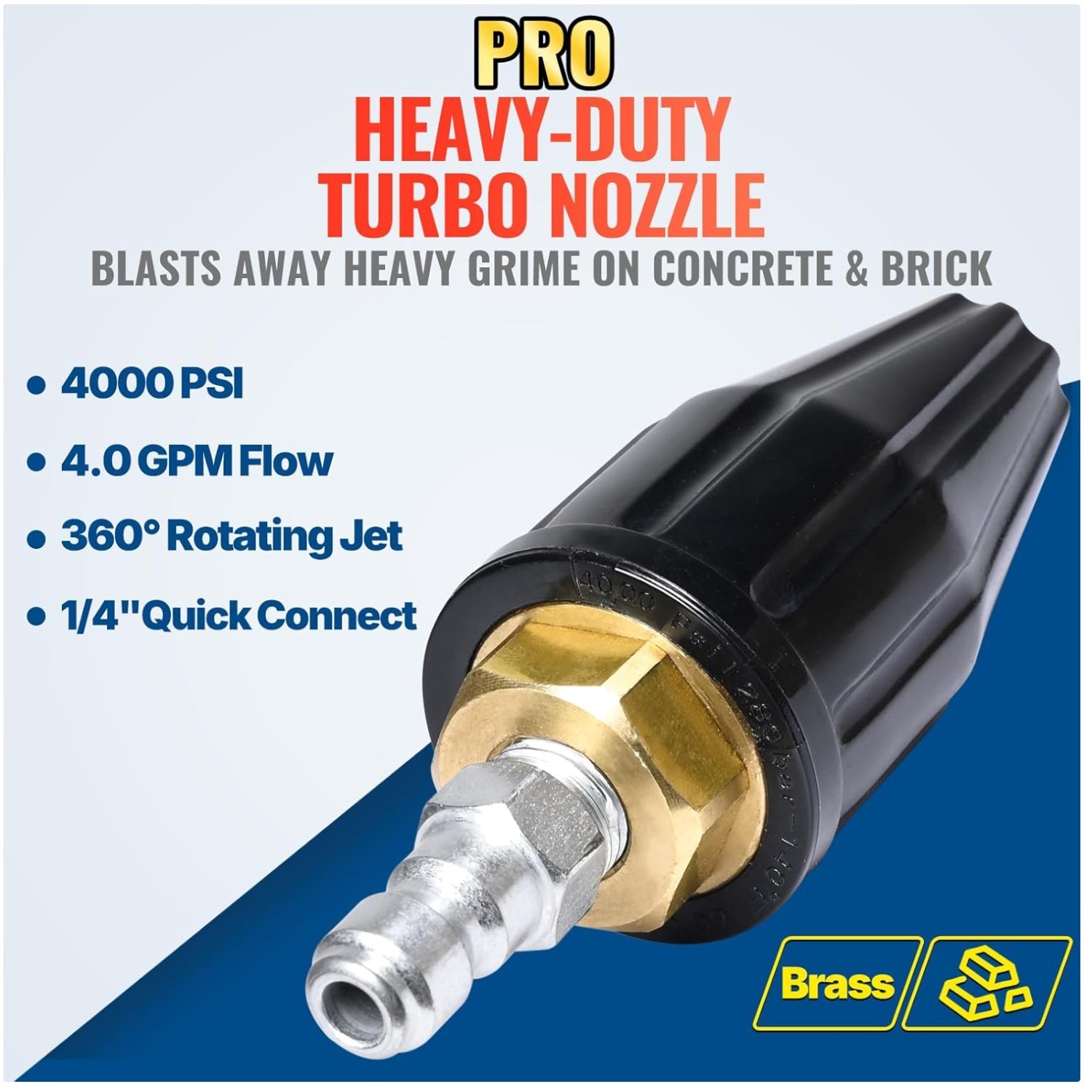 Heavy Duty Turbo Spray Tips for Power Washer