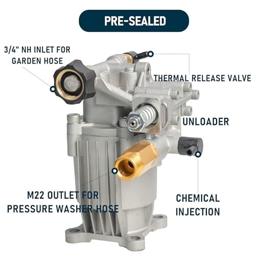 Hourleey Pressure Washer Pump 3400 PSI 2.5 GPM Replacement for Gas Washer