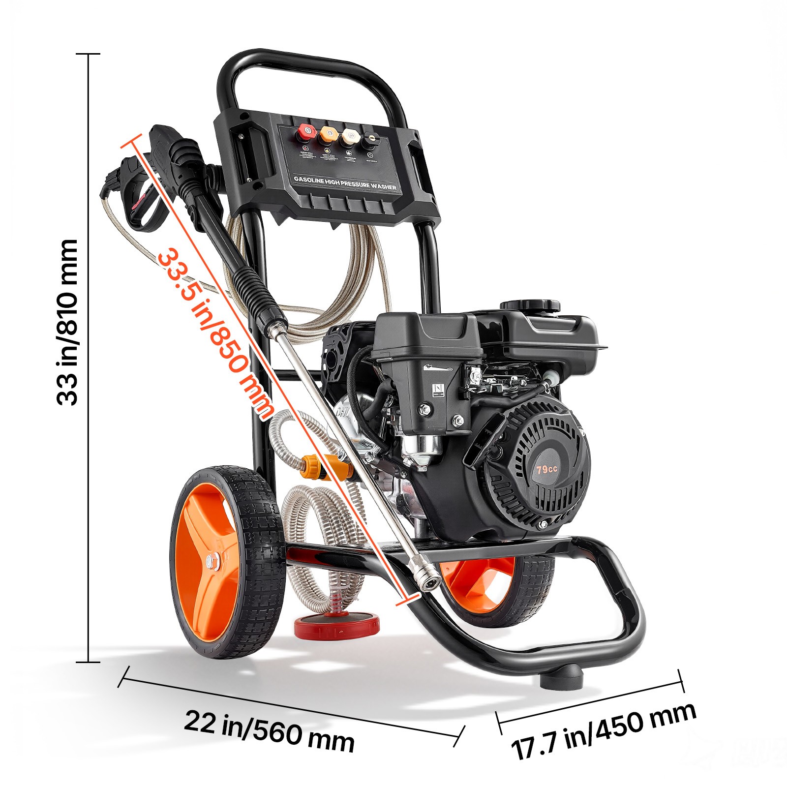 Uimoso Gas Pressure Washer 2900 PSI 1.85 GPM Gas Power Washer for Car Yard Clean