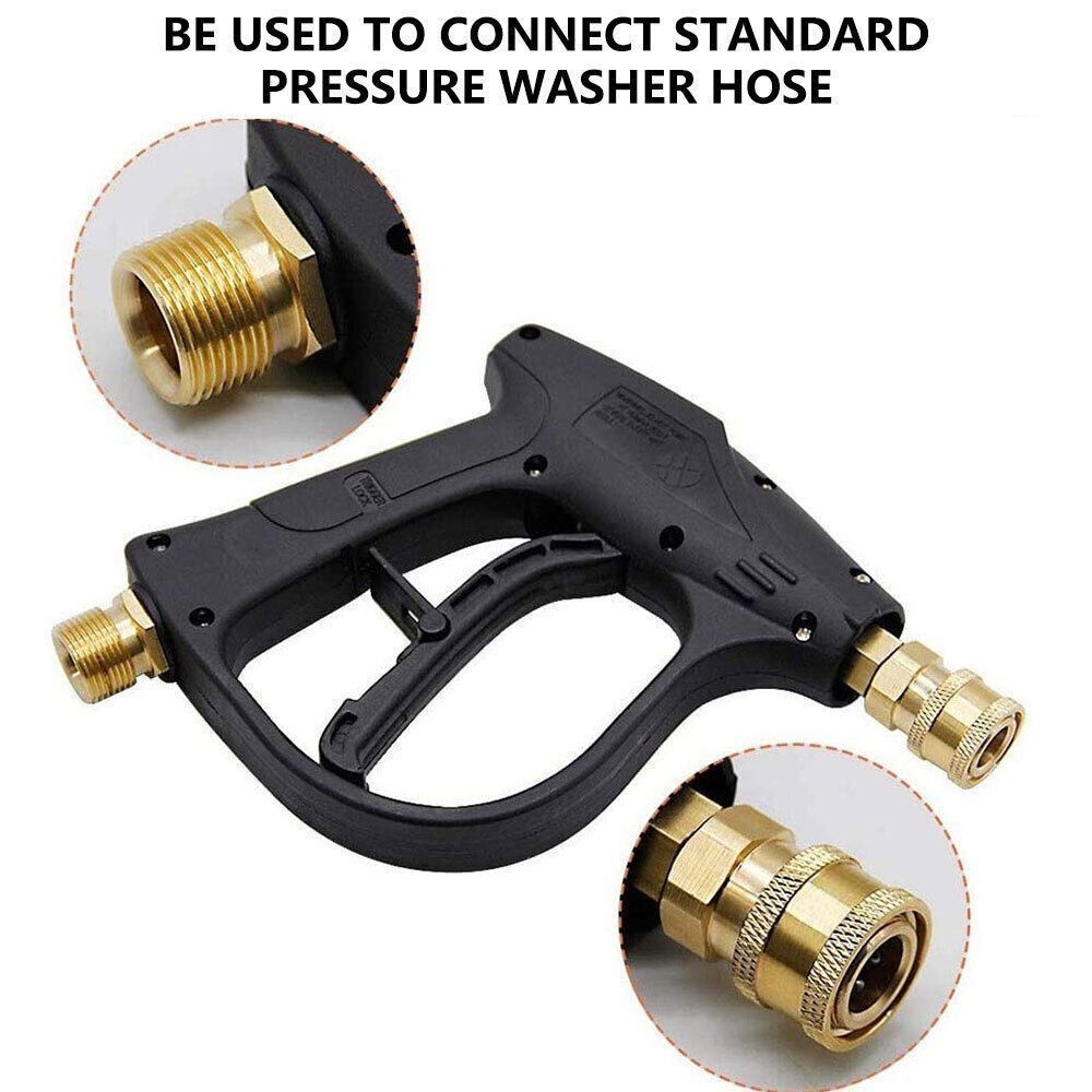 1/4″ Snow Foam Pressure Washer Gun Car Wash Soap Lance Cannon Spray Jet Bottle