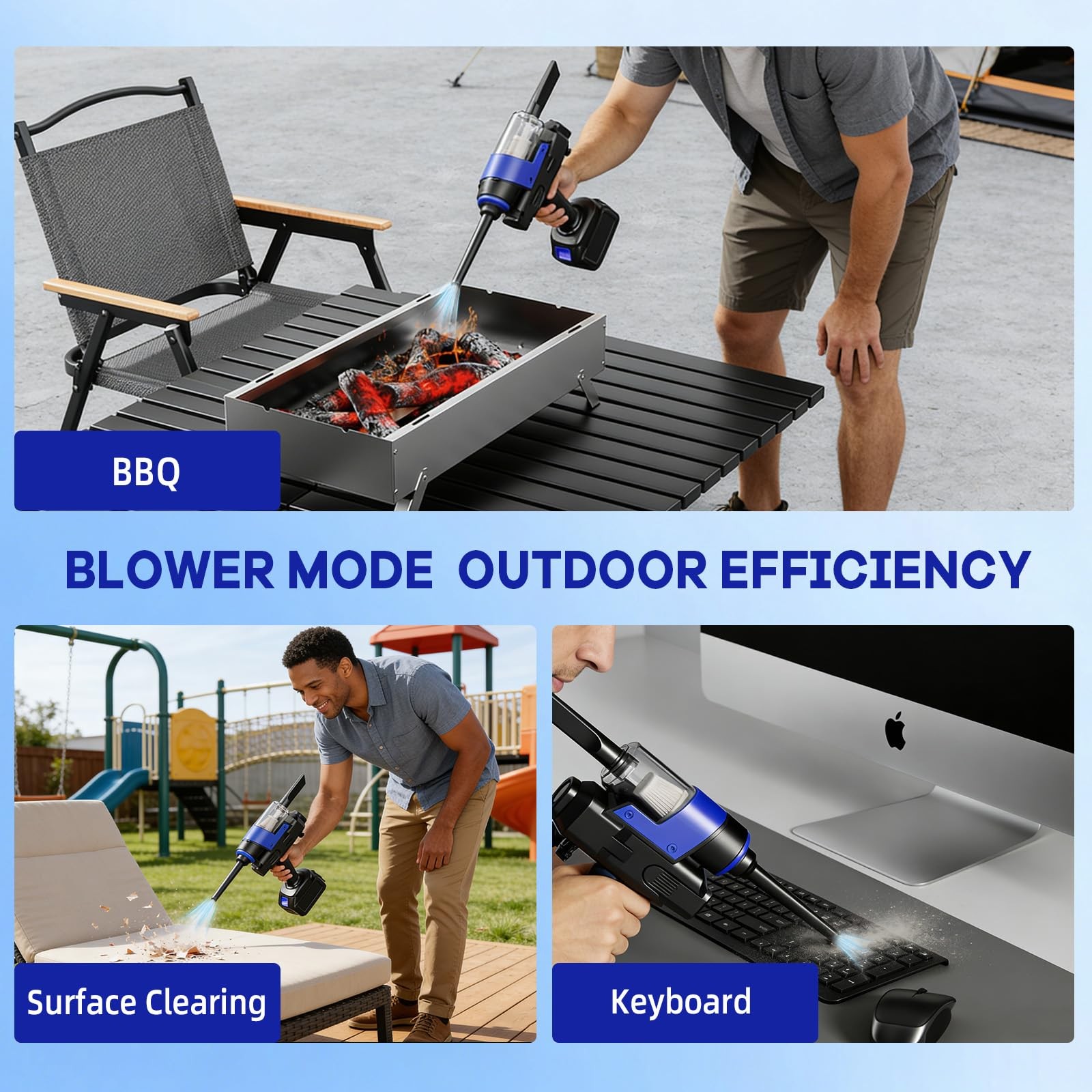 5-in-1 Cordless Handheld Cleaning Tool for Home, Garden, and Car Detailing