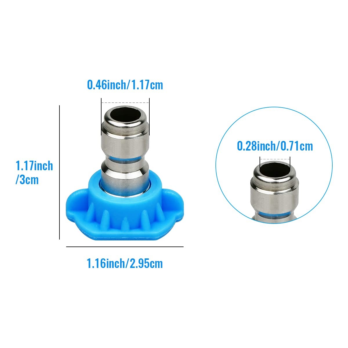 7 Pcs Pressure Washer Spray Nozzle Tips Multiple Degrees 1/4″ Quick Connection