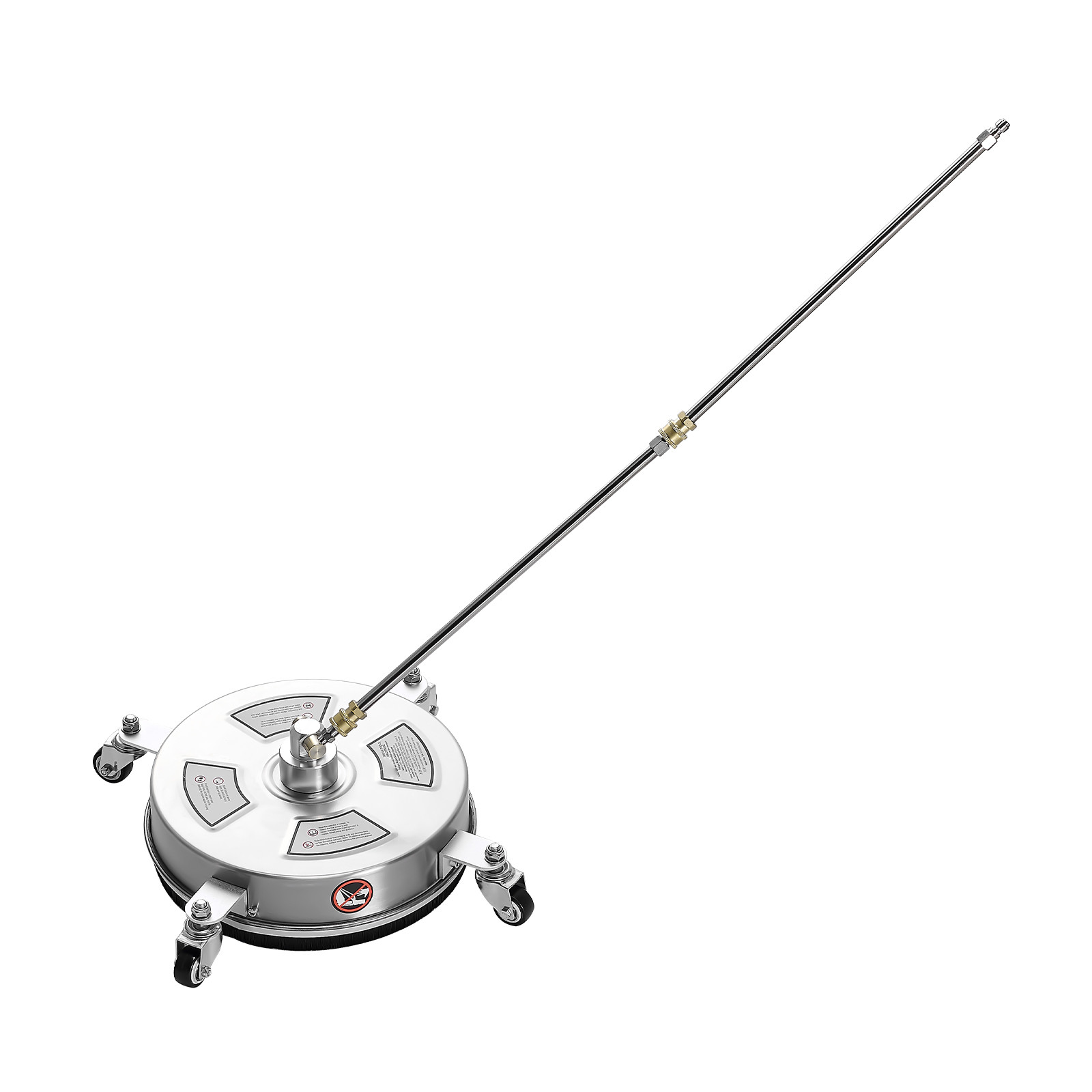 14″ Pressure Washer Surface Cleaner 4 Wheels 4000 Max PSI 2 Extended Wands