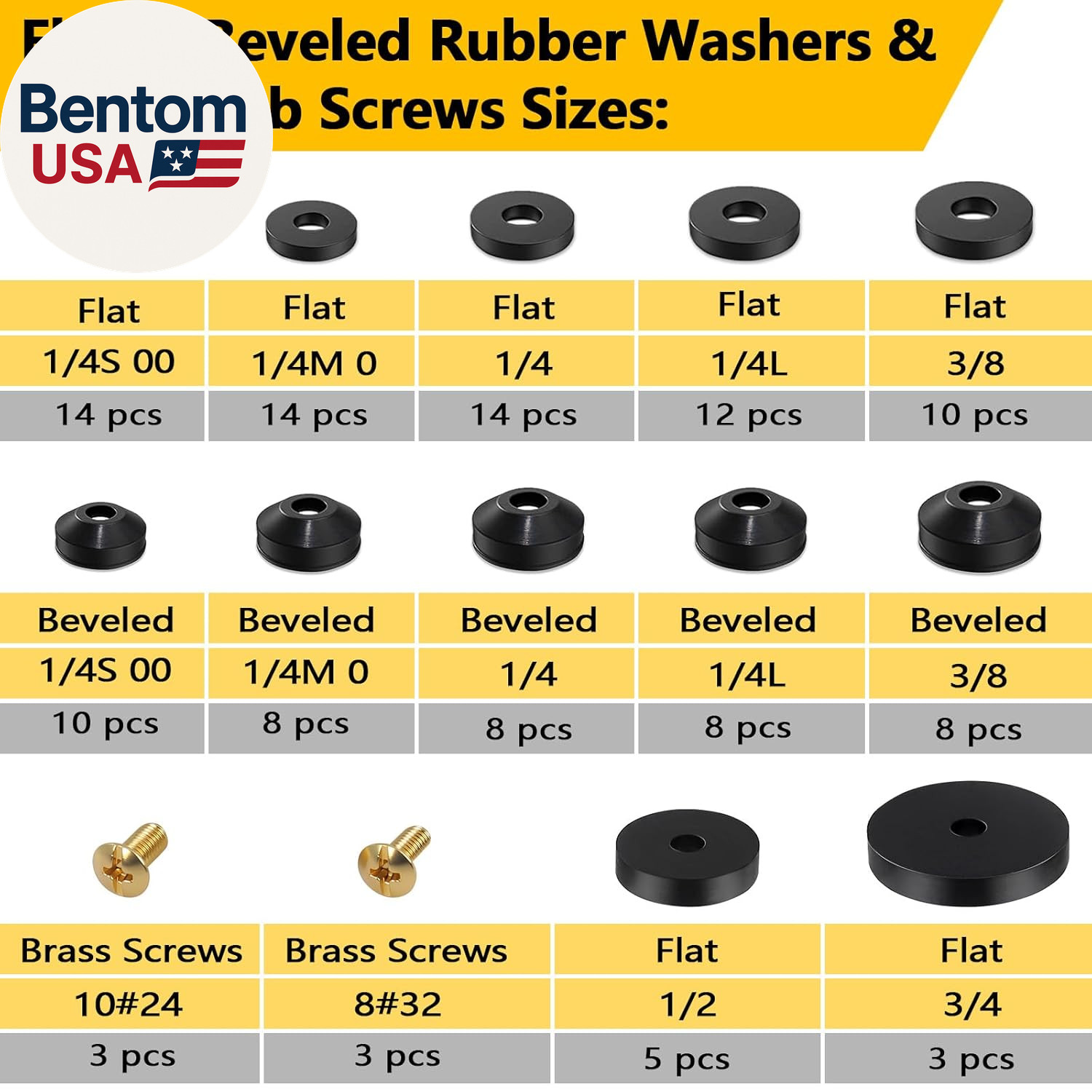 160 Pieces Hose Bib Washer & Faucet Washers Assorted Kit (14 Sizes) – Includes H