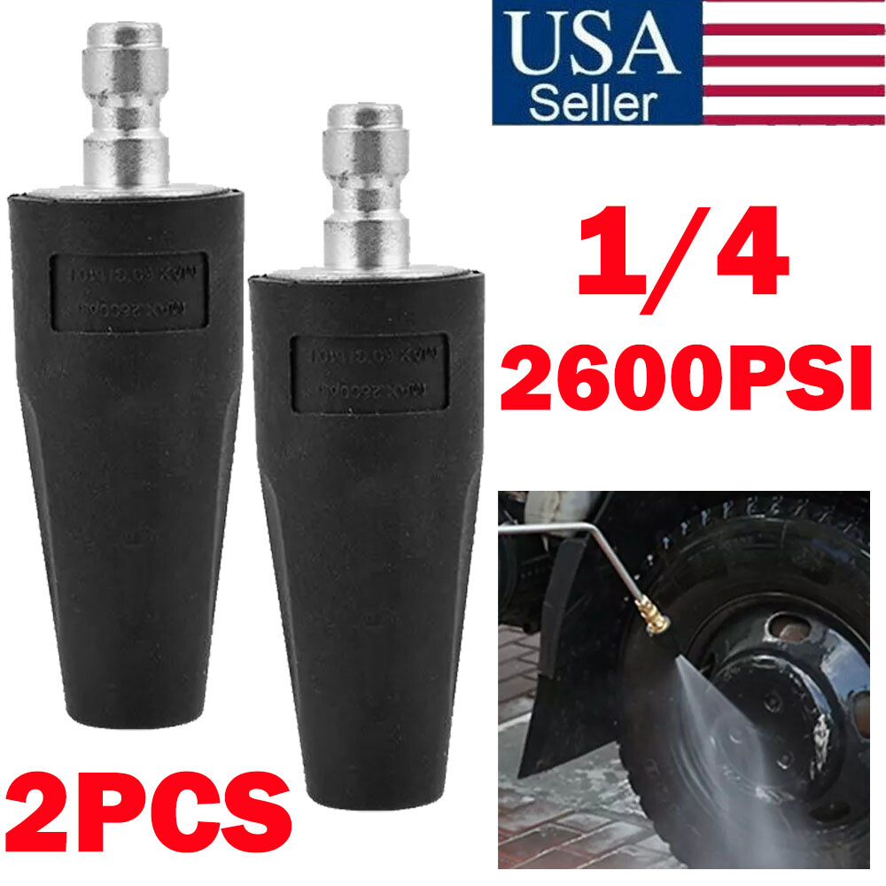 2x High Pressure Washer Jet Wash Dirt Blaster Rotating Turbo Nozzles Spray Tip