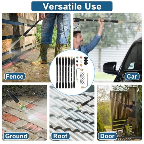 Upgraded Pressure Washer Extension Wand,Up to 115in,4000 PSI Gutter Cleaner