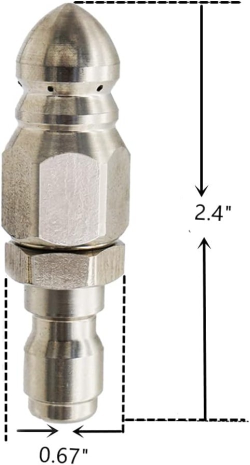 Efficient 1/4” Quick Connector Sewer Jetter for Pressure Washer Maintenance