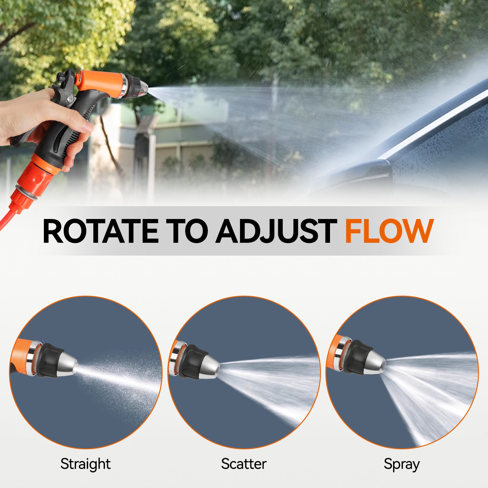 Car Power Washer Washing Kit Water Portable Pump 130PSI Pressure Sprayer For SUV