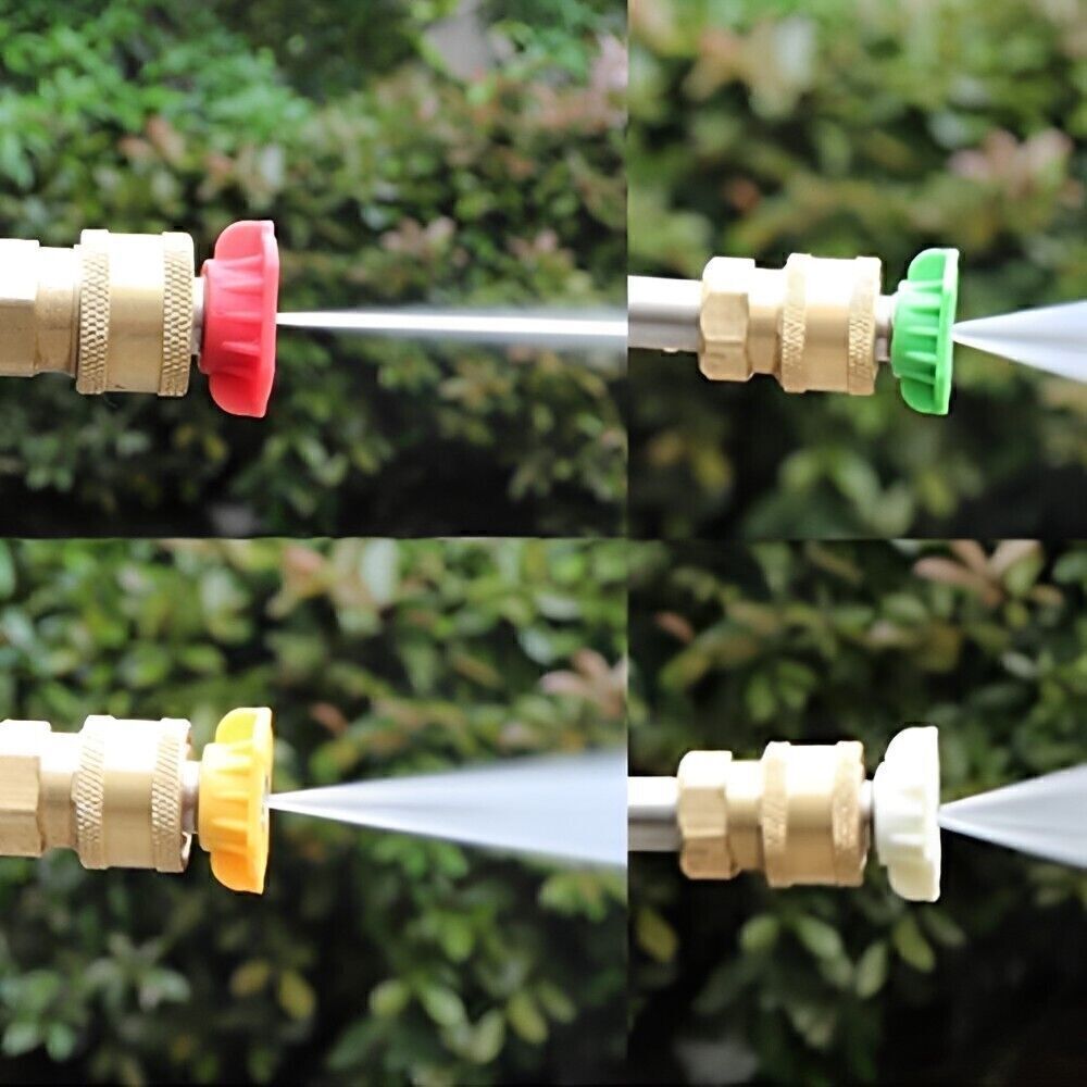 5pcs Pressure Washer Spray Tips Nozzles High Power Kit Quick Connect 1/4″ Set