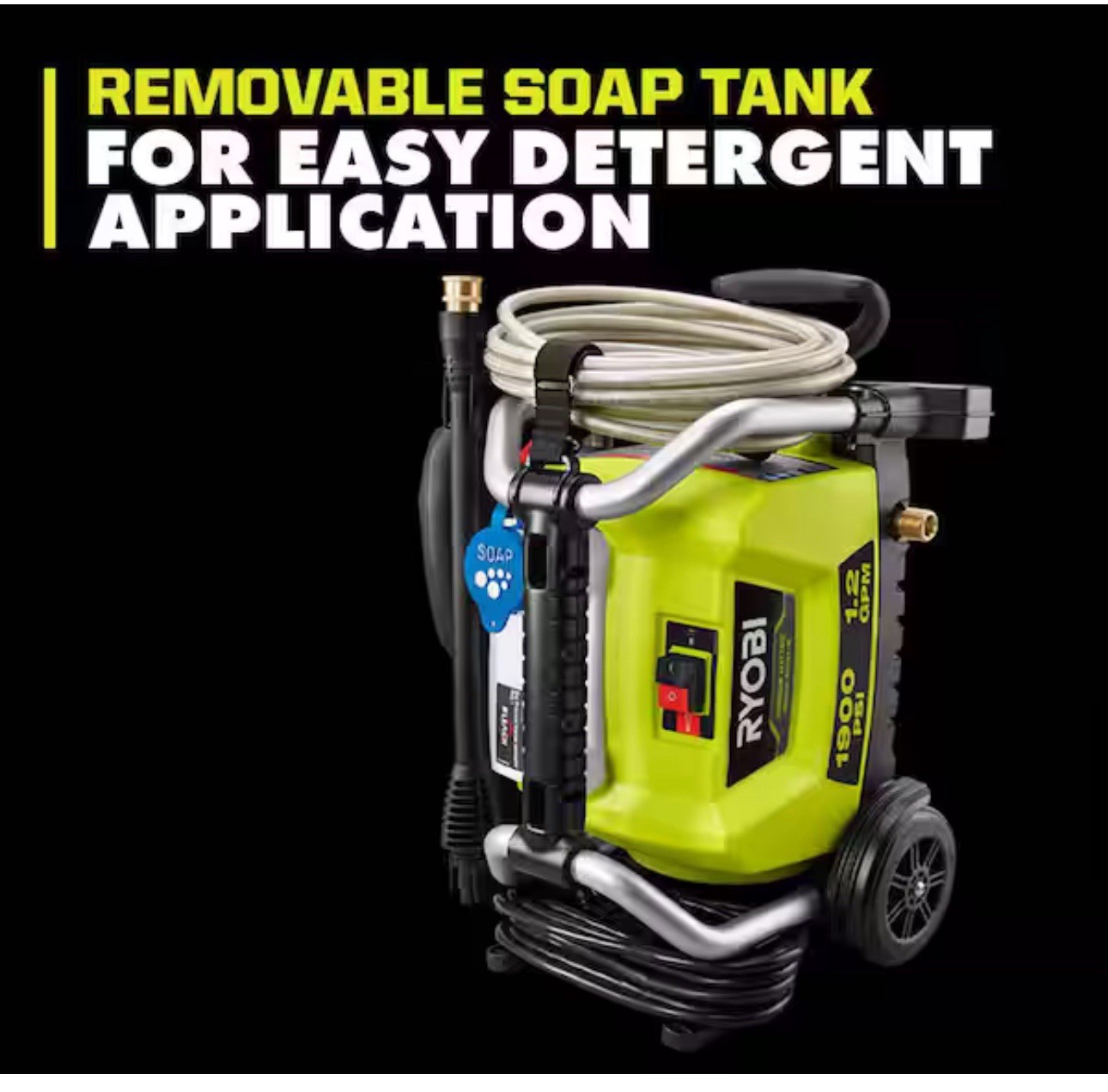 RYOBI 1900 PSI 1.2 GPM ELECTRIC PRESSURE WASHER RY1419MT -OPEN BOX-