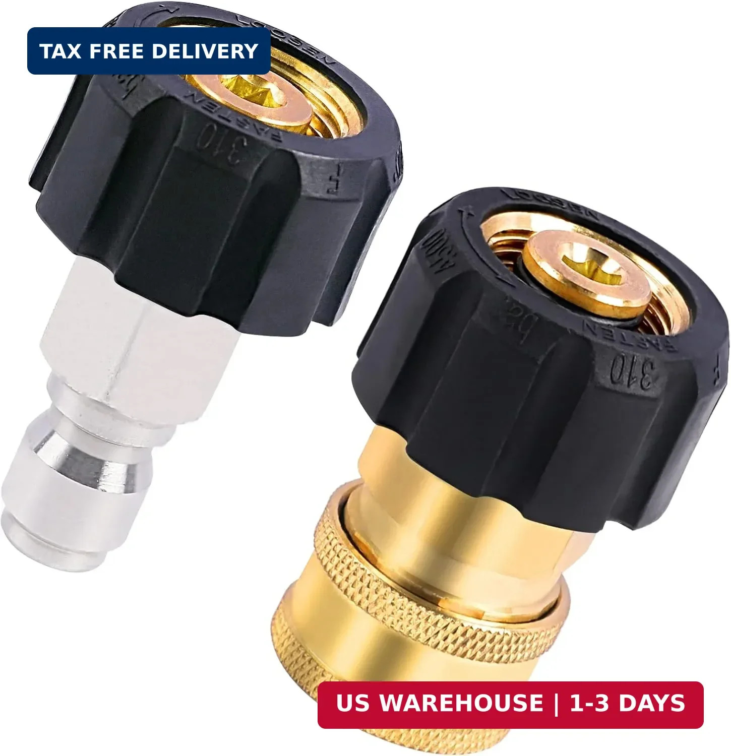 Pressure Washer Adapter Set, M22 14mm to 3/8 inch Quick Connect and Disconnect F