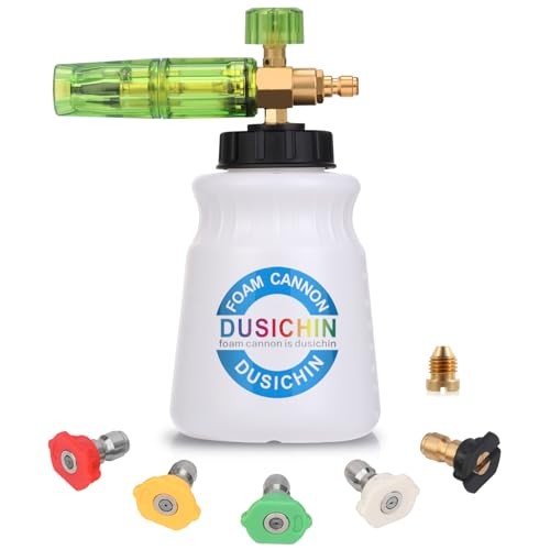 DUS-007 Snow Foam Lance Foam Cannon Adjustable Jet Wash, Quick Release Black