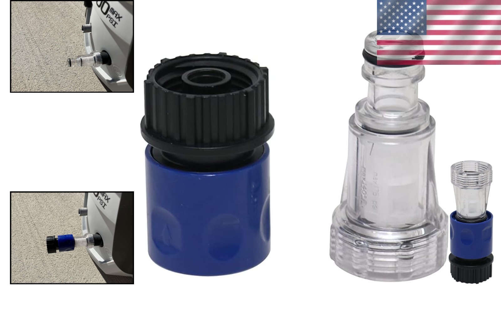 Durable 3/4″ Pressure Washer Hose Connector – Lightweight Quick Connect Adapter