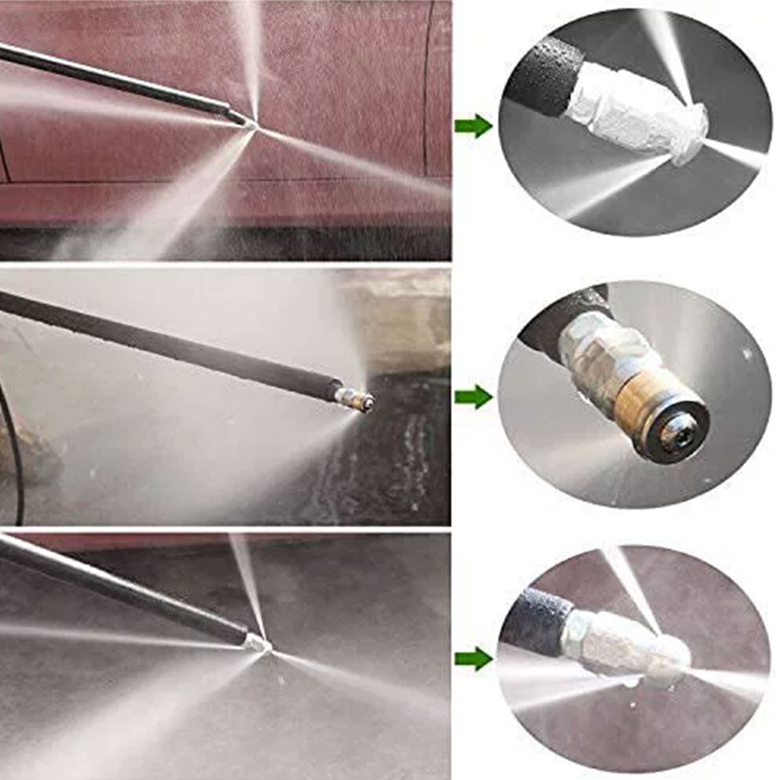 5800PSI Sewer Jetter Kit 100FT High Pressure Drain Cleaning Hose Pressure Washer