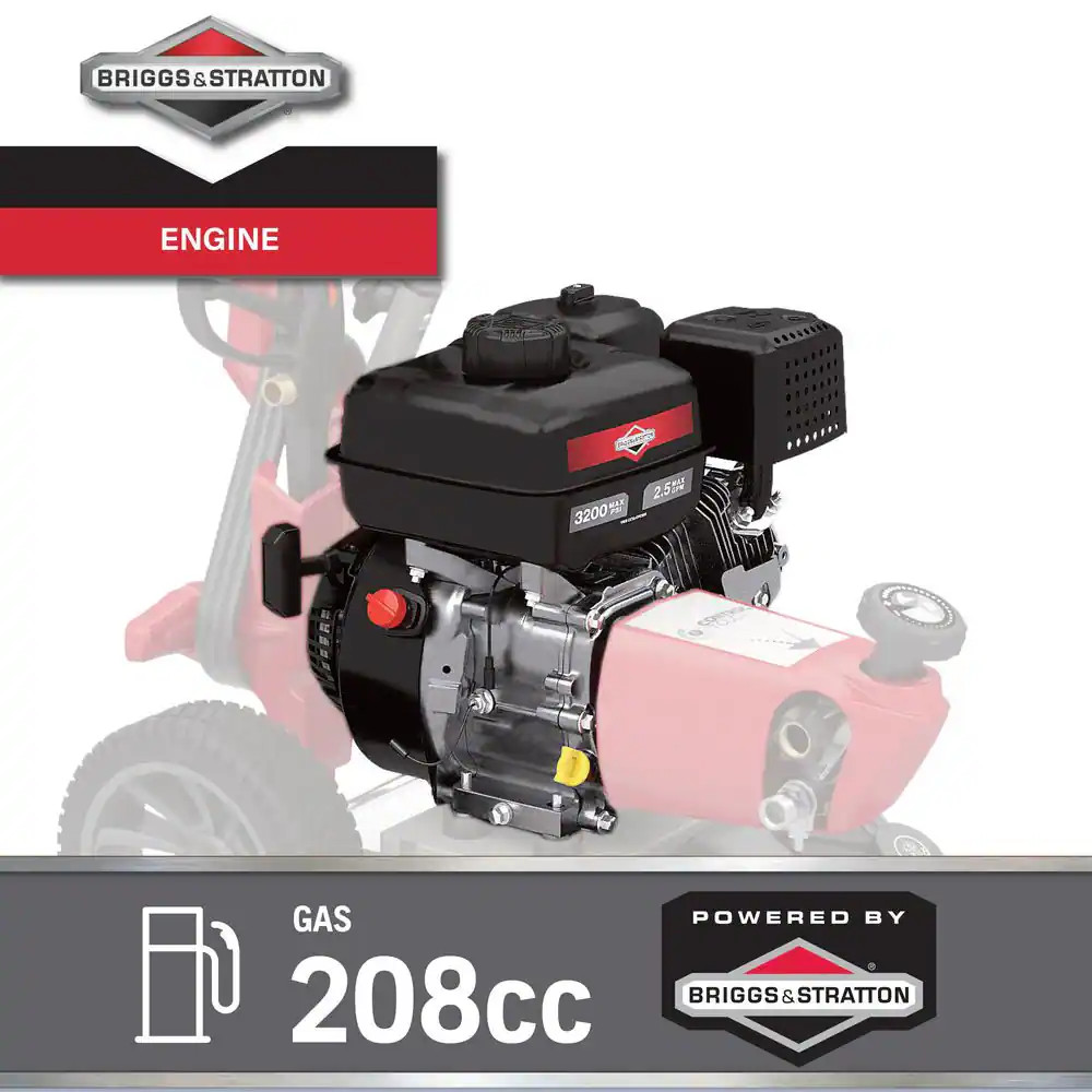 3200 MAX PSI 2.5 MAX GPM Gas Pressure Washer with Control Touch Project Selector