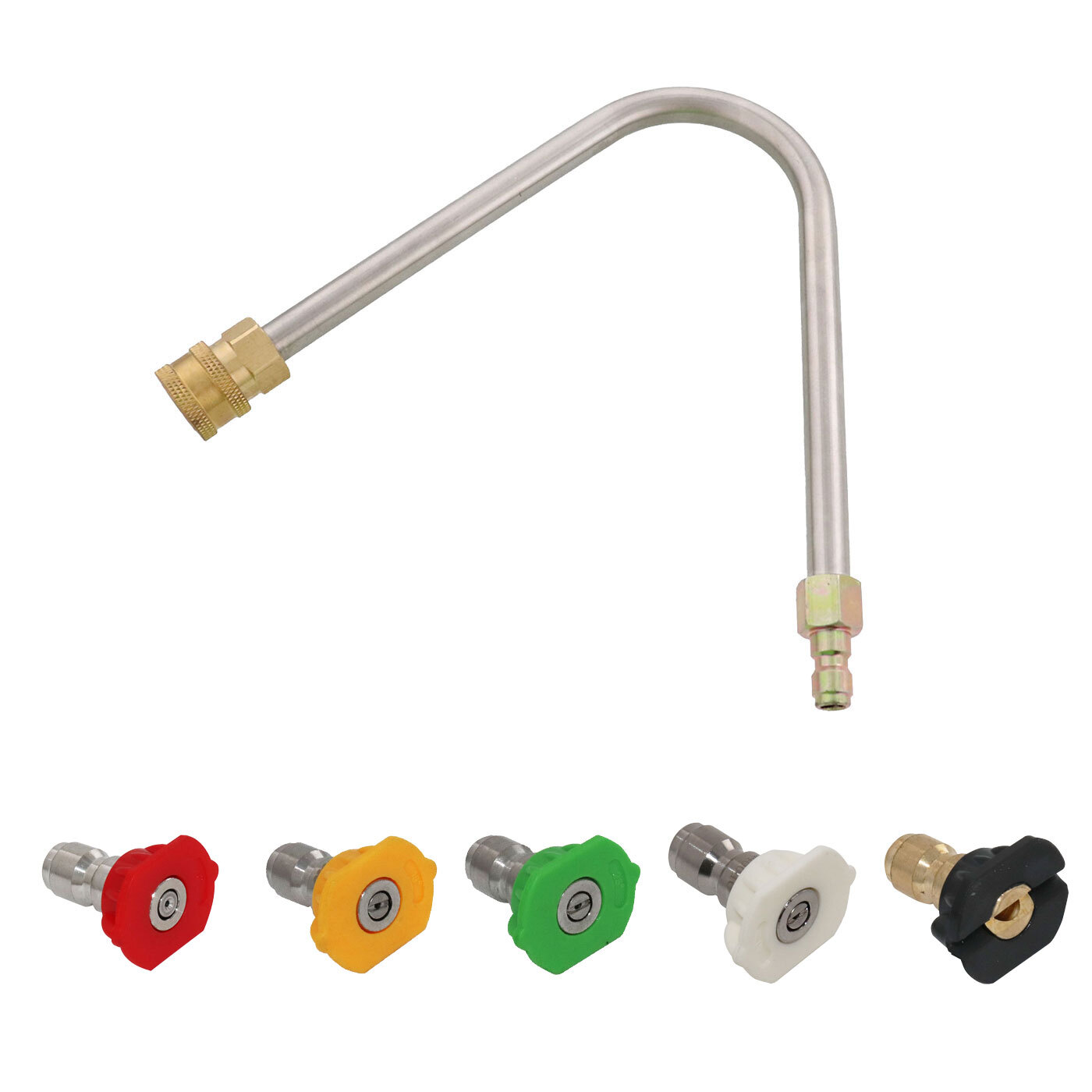 Steel Dragon Tools® U-Bend Gutter Attachment with 1/4″ QC Nozzles 5.0 Orifice