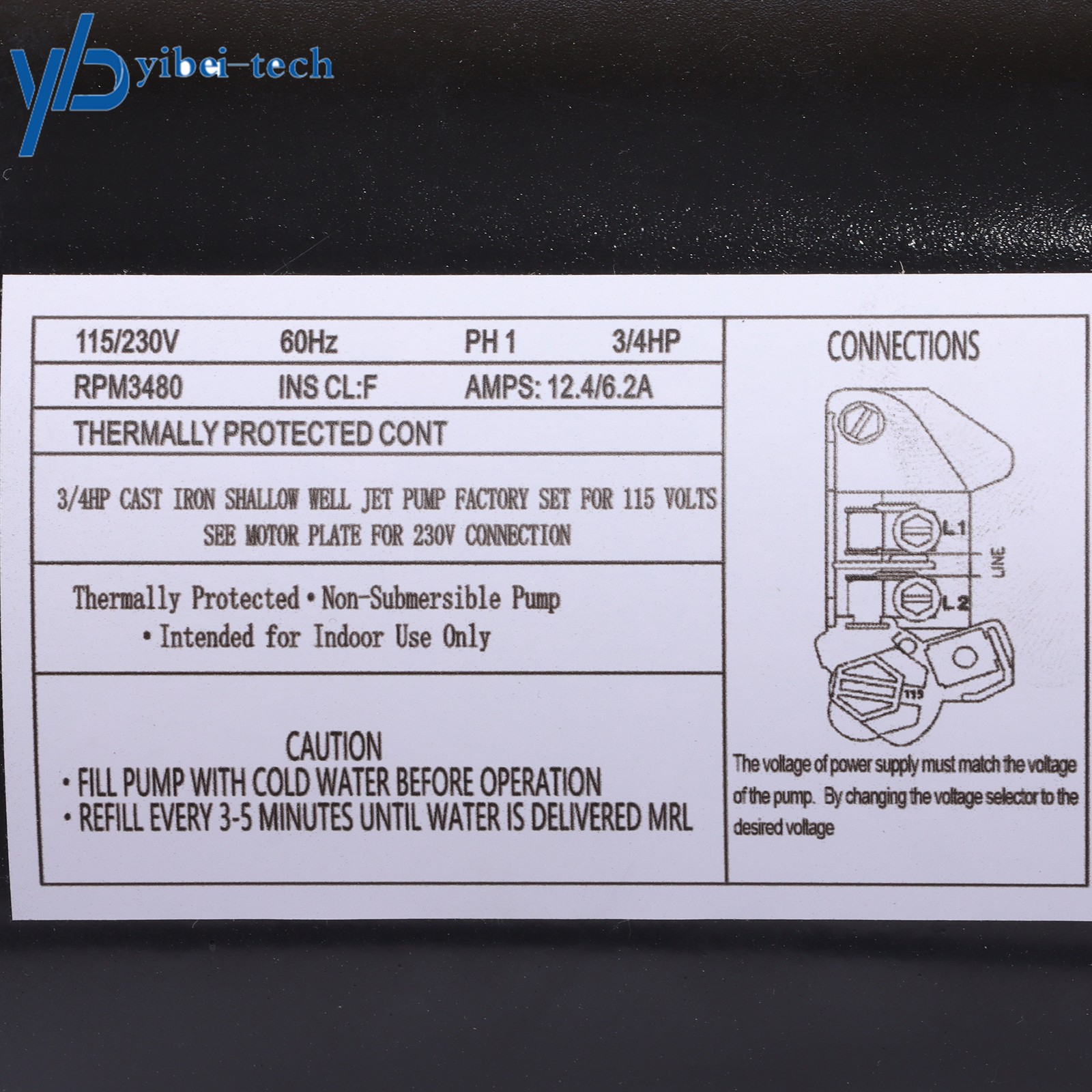 SWS75-3/4 HP Heavy Duty Cast Iron 115/230V Shallow Jet Well Pump – Up to 510GPH