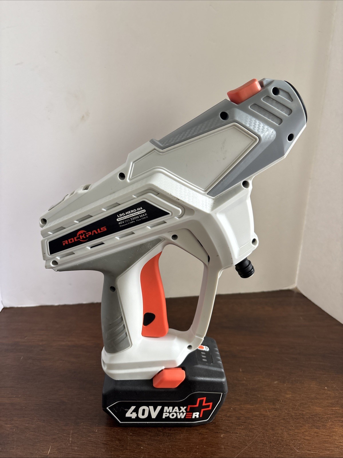 ROCKPALS Cordless Pressure Washer Gun, 1 x 40V Batteries LDG-HERO-H4 – WHITE