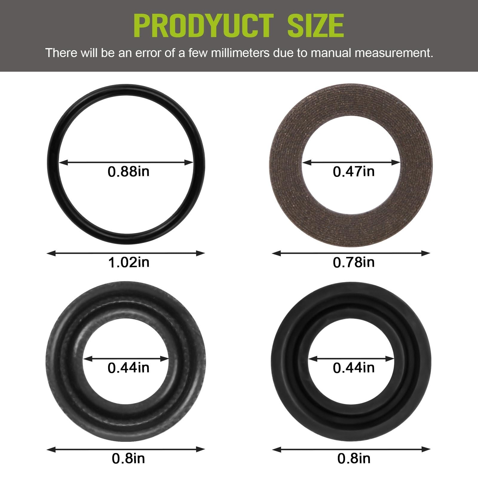 Pressure Washer Pump Seal Kit – Low/High Pressure O-Rings & Washers 12MM Parts