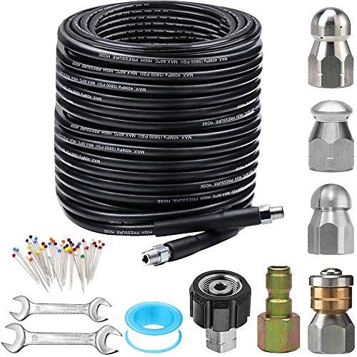 Pressure Washer Jetter Kit 150FT 5800PSI Drain Cleaner