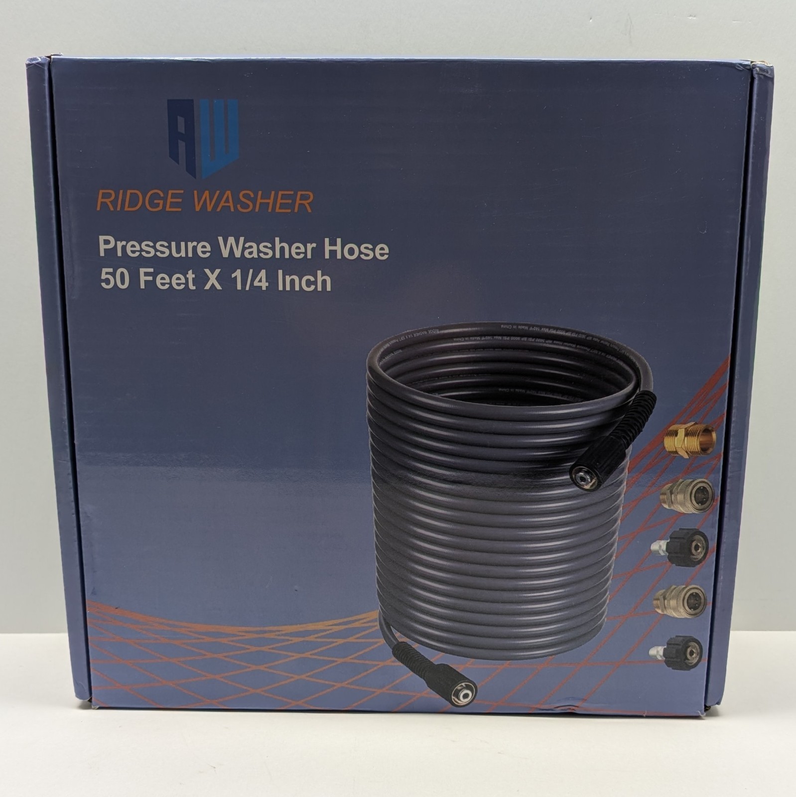 RIDGE WASHER Pressure Washer Hose 50 FT, 1/4 Inch for Most with M22 14mm Fitting