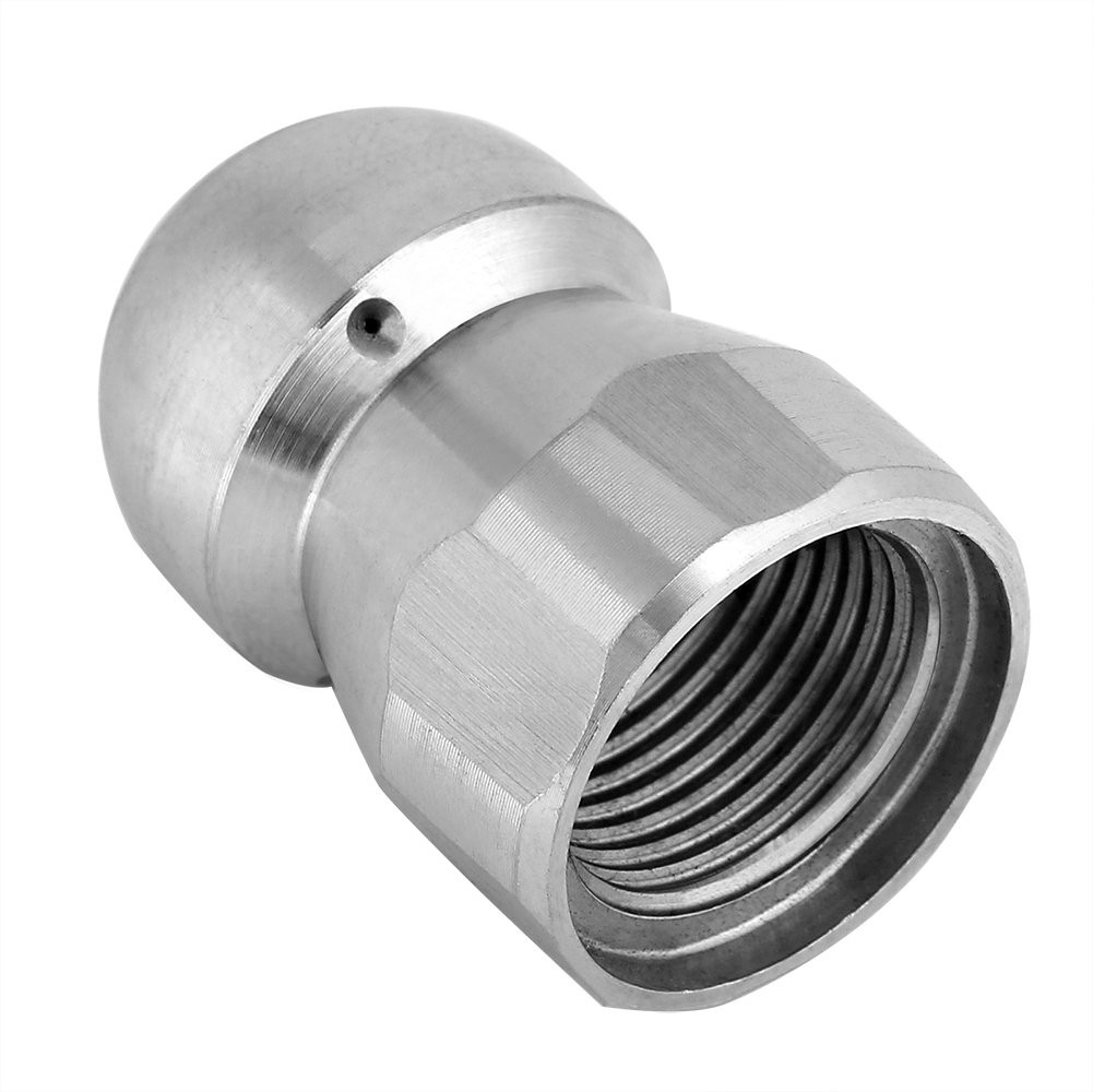 Sewer Jetter Nozzle Kit w/Hydro Jet, Random Flow & Button Sealing for Drain C…