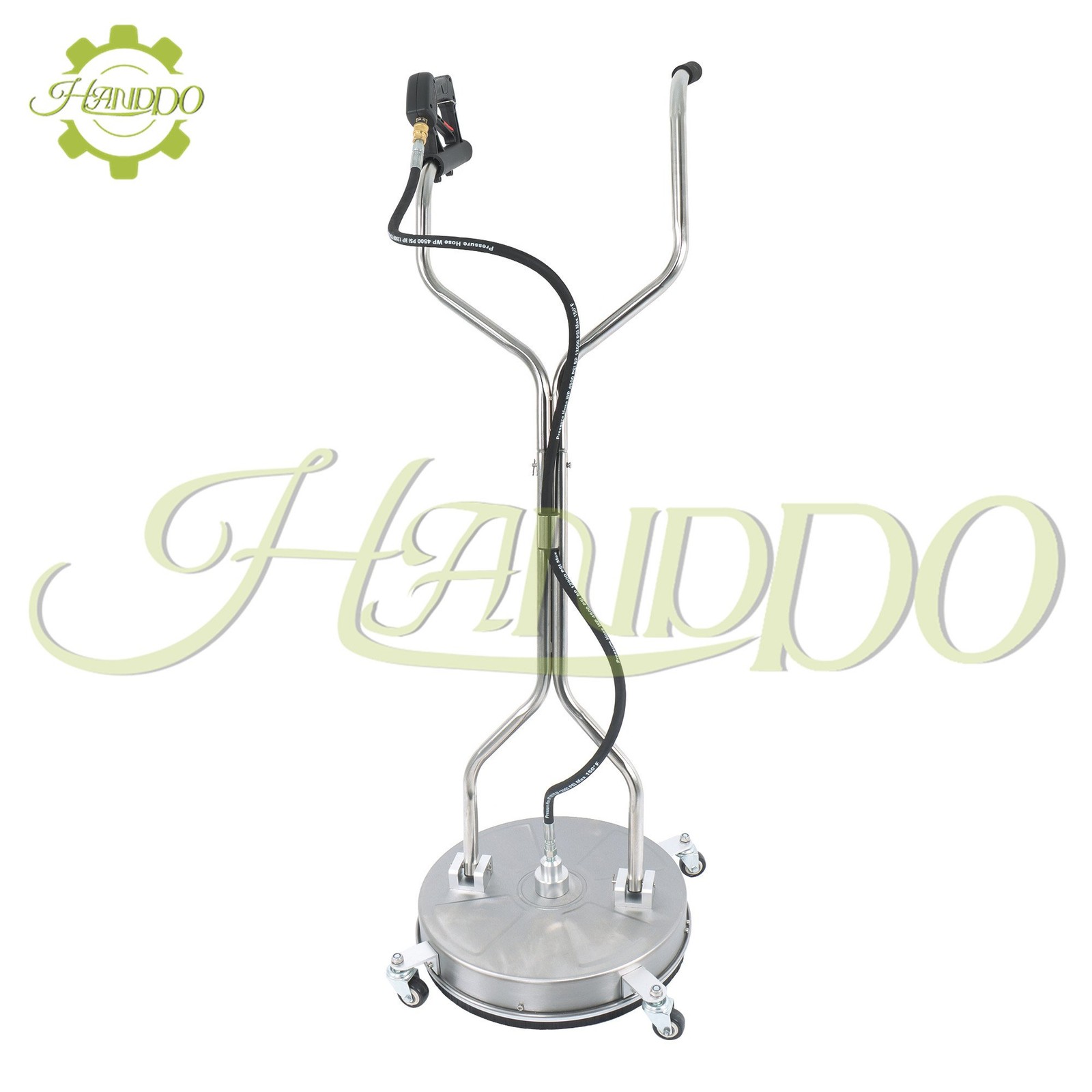 6000PSI Dual Handle Quick Connect 18″ w/ 4 Wheels Pressure Washer Surface Cleane