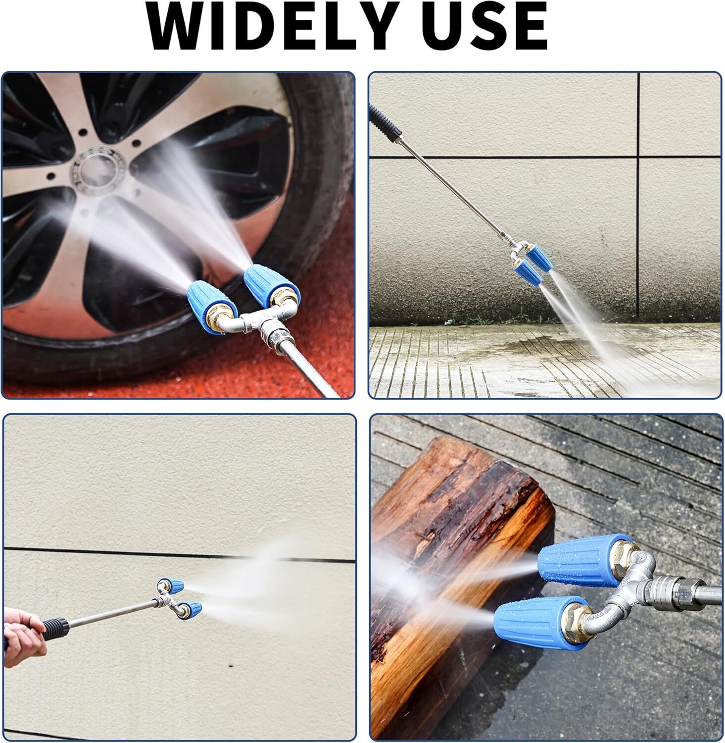 4000 PSI Dual Turbo Nozzle Pressure Washer 4-6 GPM 1/4″ Quick Connect Spray Tip