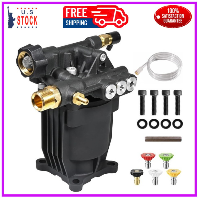 3200 PSI Pressure Washer Pump 3/4 Shaft Compatible with Honda & Simpson