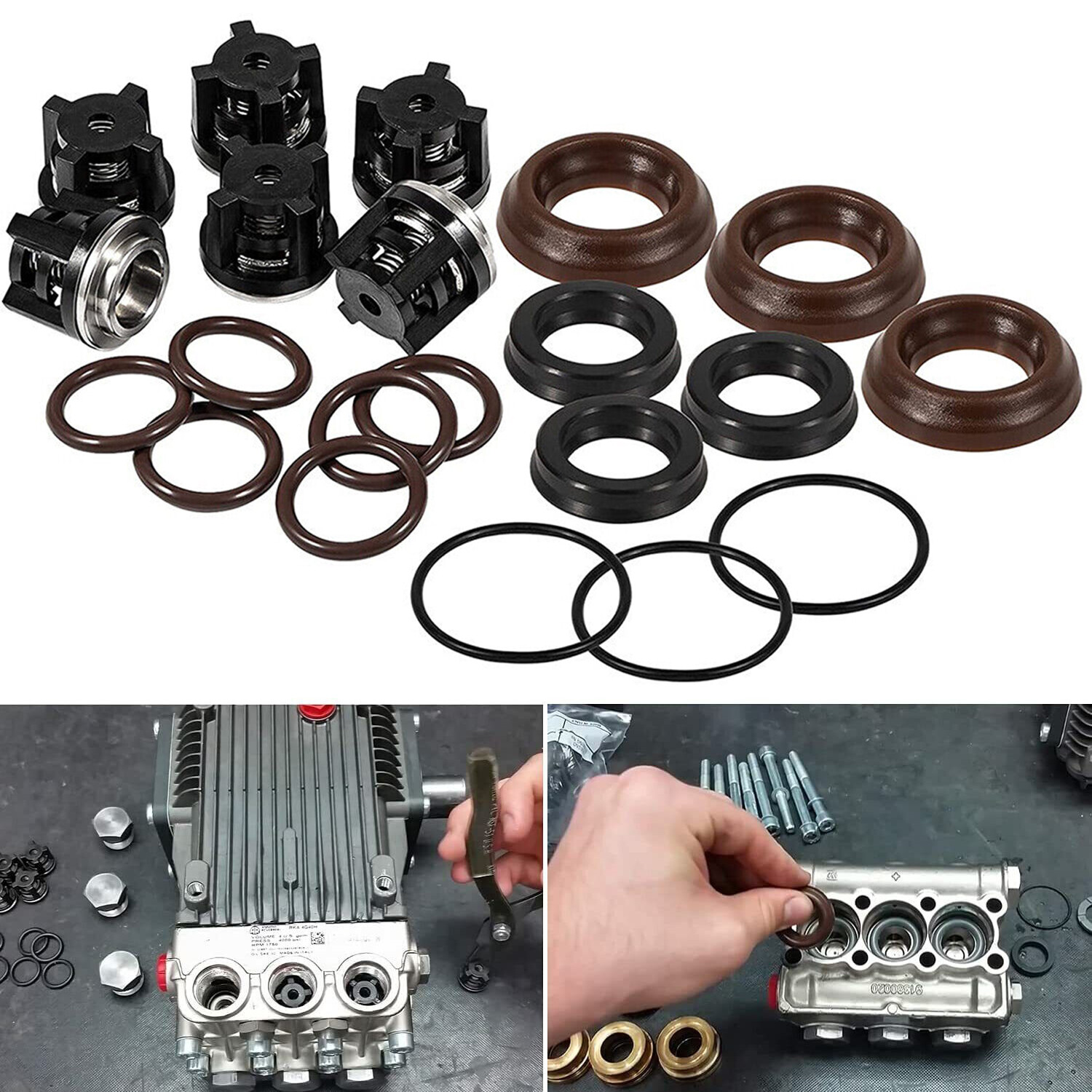 AR1828 Check Valve Kit & AR1857 Pressure Washer Packing Kit for 18mm Pumps AR XR