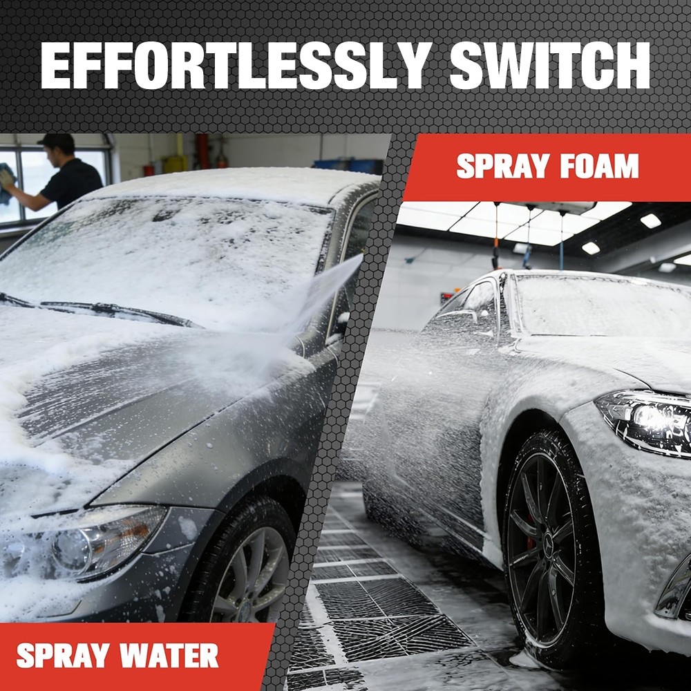 1/4”Pressure Washer Gun Car Wash Soap Lance Cannon Spray Jet Bottle Snow Foam US