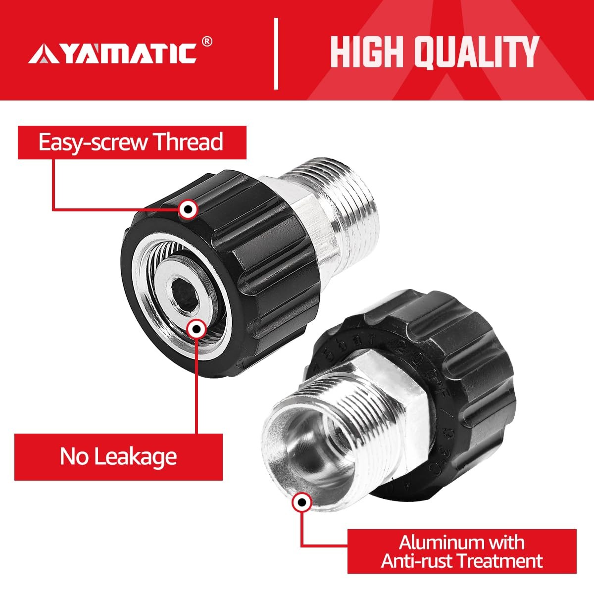 1 PCS Metric M2214mm Male to M2215mm Female Pressure Washer Adapter Fitting