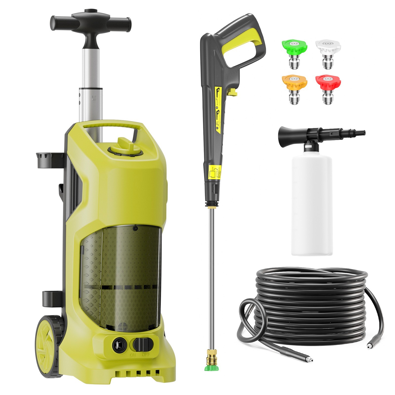 Pressure Washer 4200PSI 3.6GPM, Foam Cannon, Stainless Steel Lance, for Car