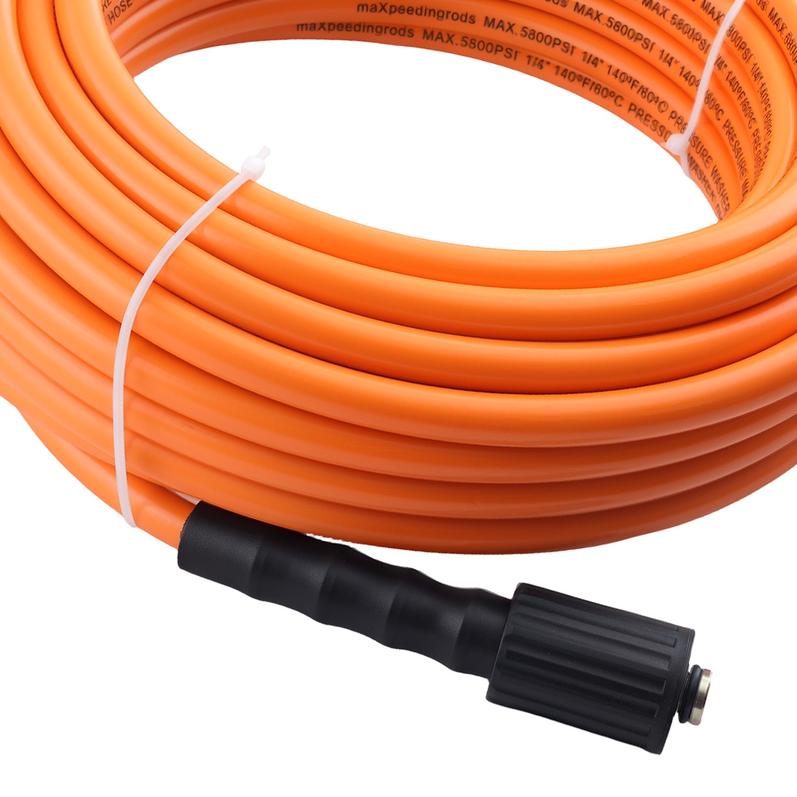 50FT High Pressure Washer Hose Extension Hose 5800PSI w/ M22-14mm x 3/8″ Coupler